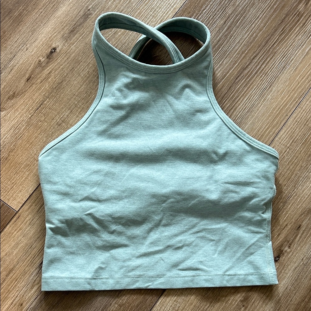 Women's beyond yoga cross back Green mint Top small